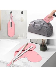 General Travel Mat Travel Heat Resistant Silicone Storage Bag for Curling Irons, Hair Straighteners, Curling Irons, Portable Styler Anti-Scald Heat Insulation Hanging Bags  - Image 5