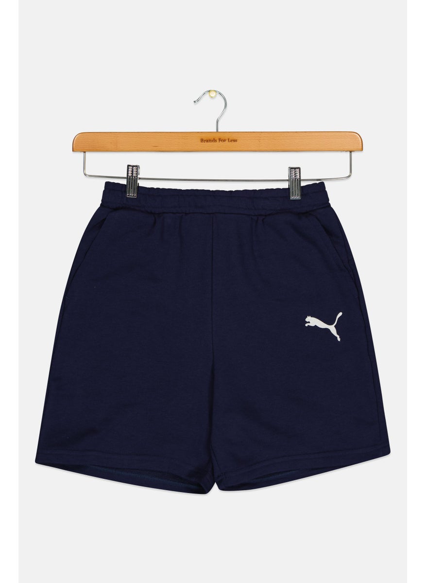 PUMA Kids Boy Embroidered Logo Outdoor Shorts, Navy  - Image 1