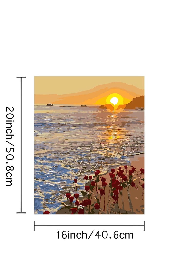 Creative Canvas Painting Set for All Ages - Unleash Your Inner Artist with DIY Paint by Number Kits - Express Yourself Through Number Painting - Number Painting for Adults - Frameless 16x20 inch