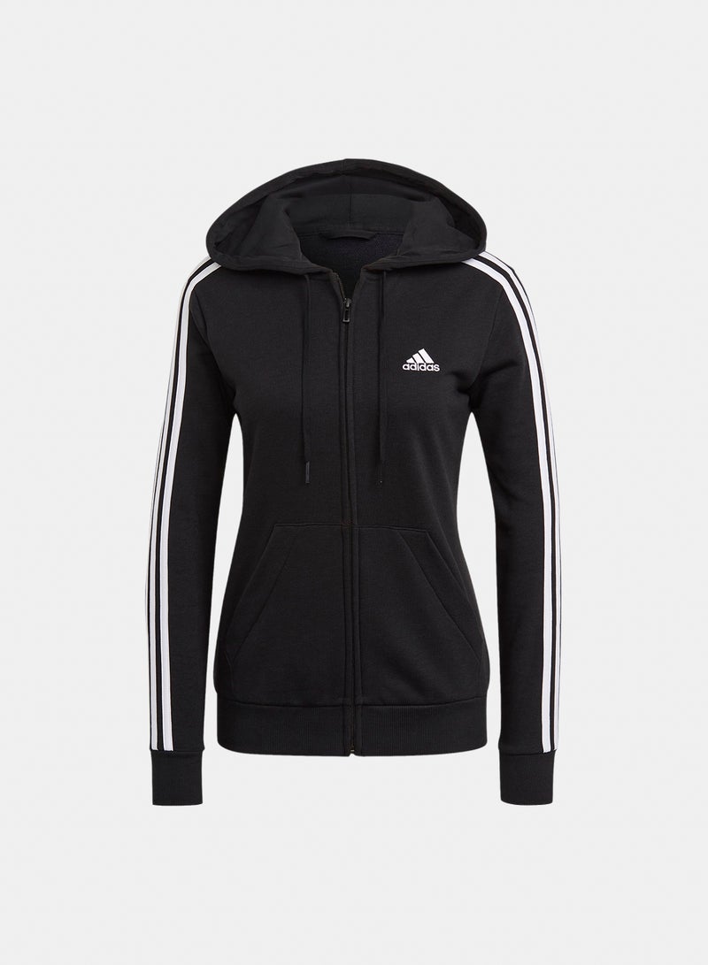 Essentials French Terry 3-Stripes Full-Zip Hoodie