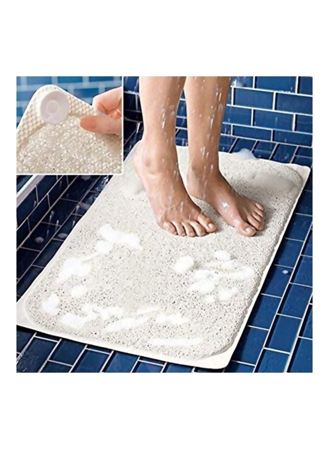 NIBEMINENT Non-Slip Bathtub Floor Mat White 27.56x15.74inch - Image 2
