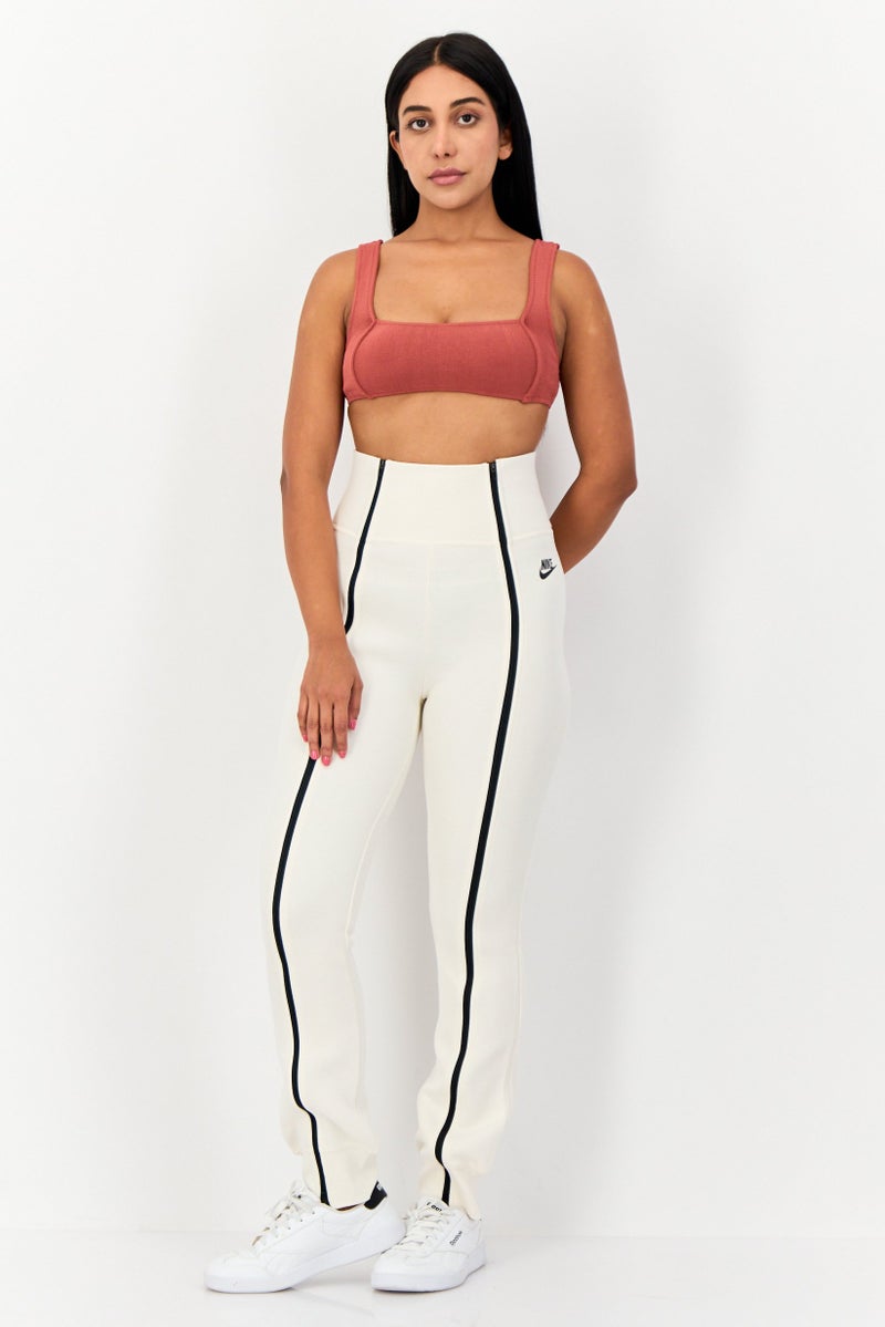 Nike Women Slim Fit Outdoor Sweatpants, Cream - Image 2