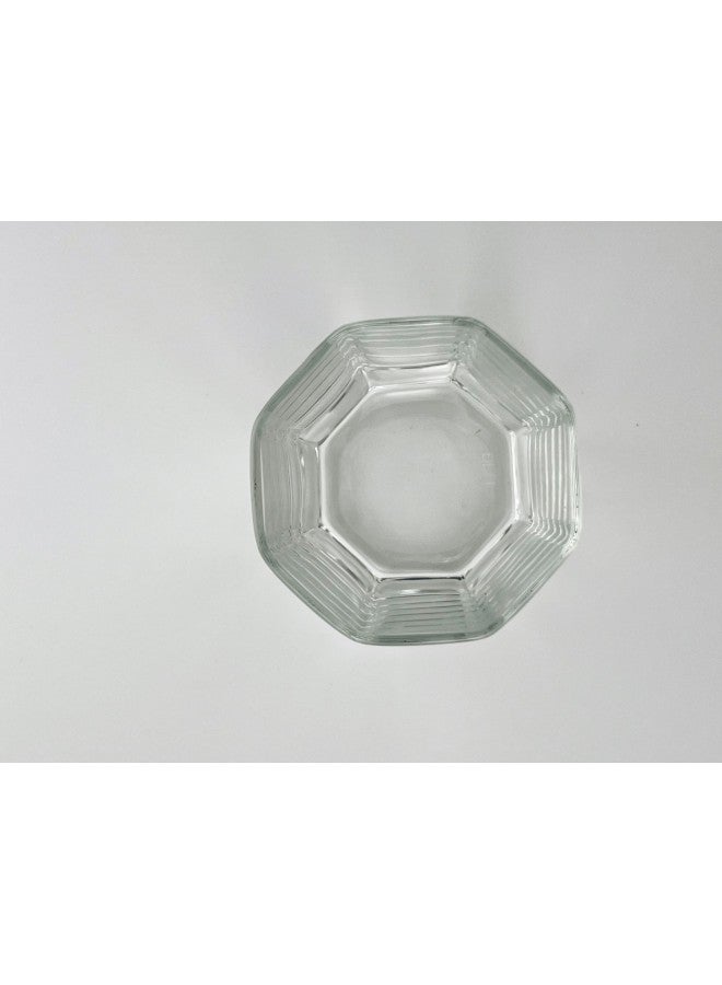6-Pack 200ml Octagonal Thickened Bottom Short Glass Drinking Cup for Home and Restaurant Use  - Image 3
