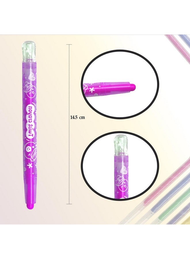 FunBlast Coloring kit Twist-able 24 Shades Rolling Crayons Pen for Drawing/School Kids/Boys/Girls/Birthday Gifts - Image 2