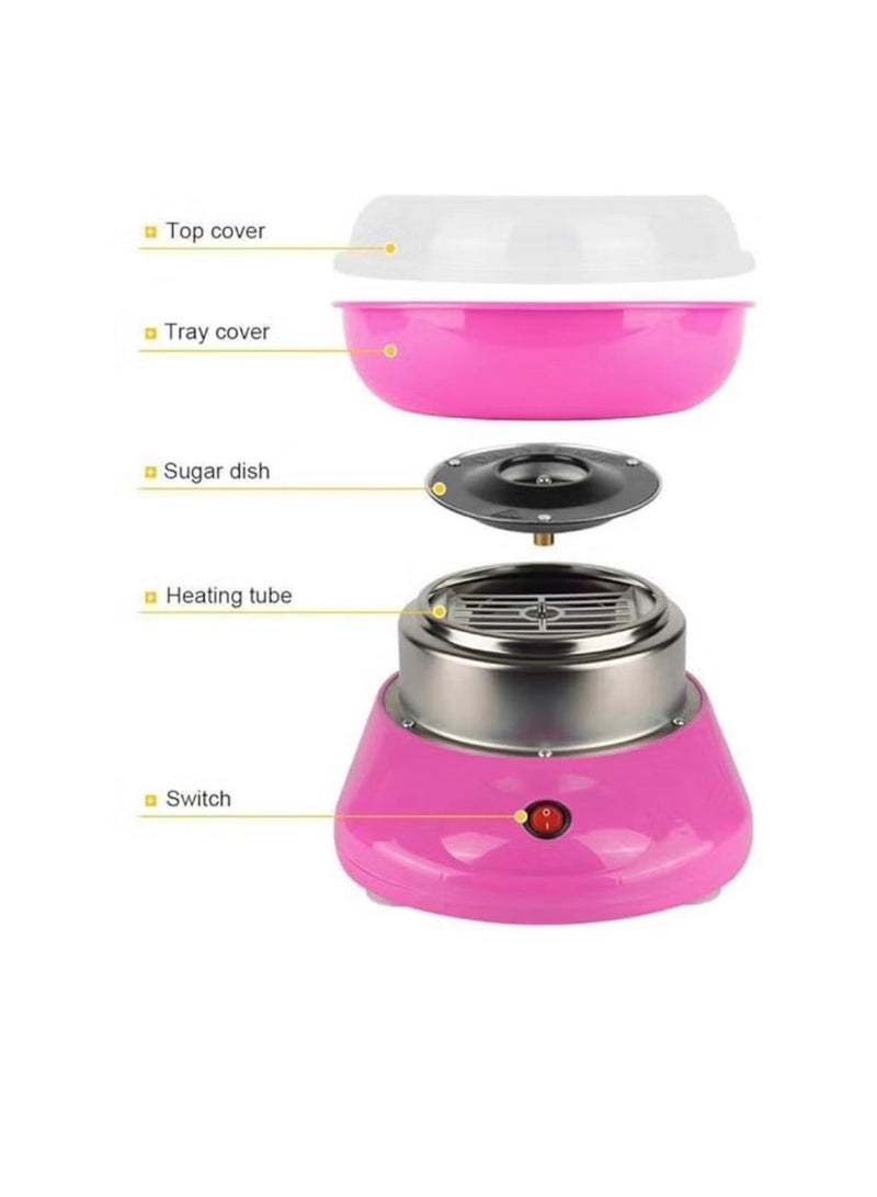 Dreamzon Cotton Candy Machine,500W Mini Electric Candy Maker, DIY Sugar Floss Machine, Suitable for Parties, Cookouts, Special Surprise, Pink - Image 3
