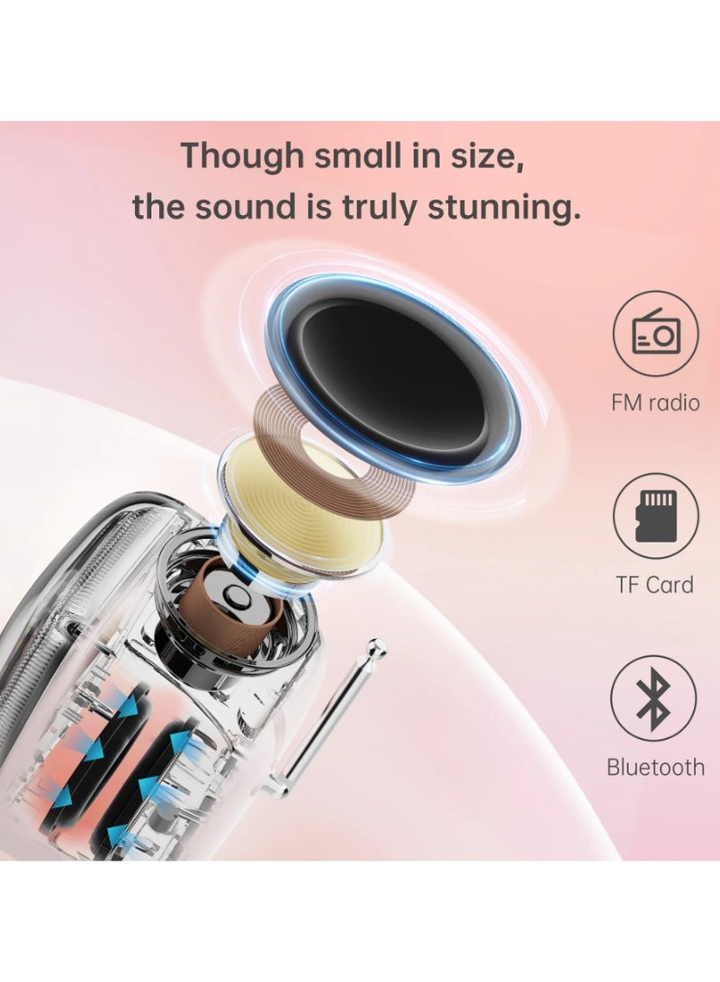 Divoom Tiivoo-2 Photo Album and Portable Retro Bluetooth Speaker with FM Radio, Pixel Art Retro Mini Wireless Speaker, Classic Decor for Party, Bedside Desk, Office Desk, Home, Bedroom, Kitchen, White - Image 3