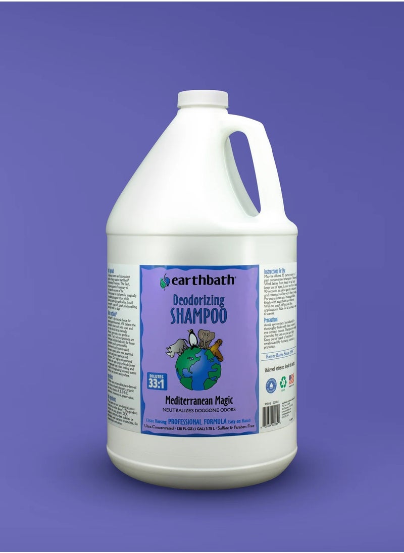 earthbath Deodorizing Shampoo Mediterranean Magic Made in USA 3.78L  1 Gallon  - Image 1