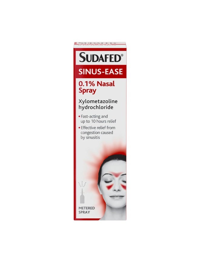 Sudafed Sinus Ease Nasal Spray (1x 15ml), Helps to Clear Nasal Passages, Targets Congestion and Provides Sinus Pressure Relief, Gets to Work in 2 Minutes, Lasts up to 10 Hours - Image 1