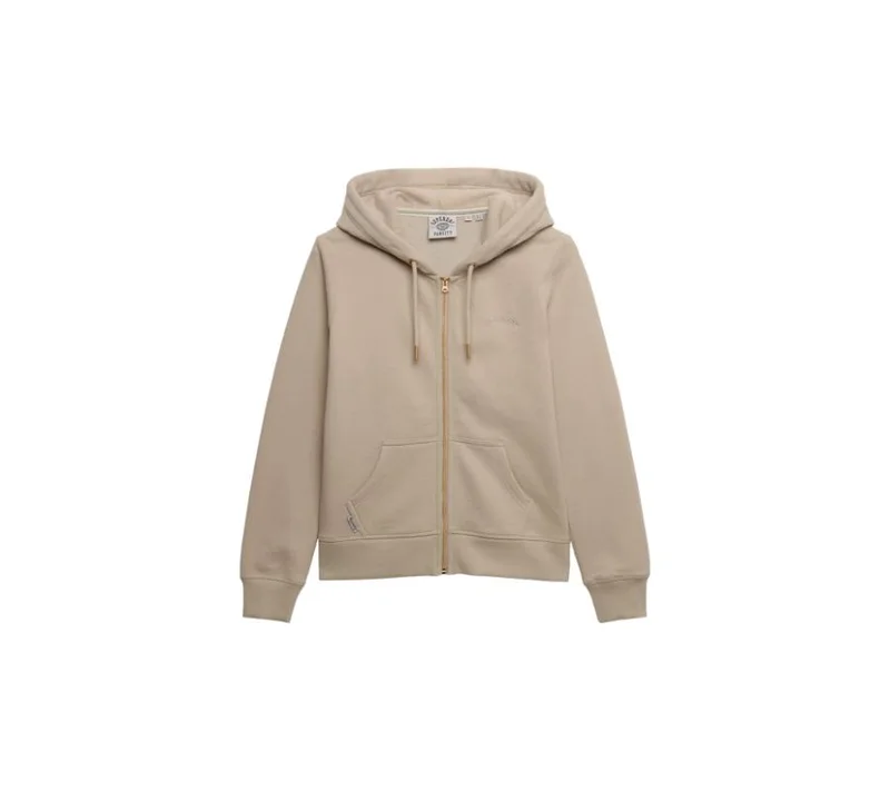 سوبر دراي Essential Logo Zip Hoodie Half Brushed
