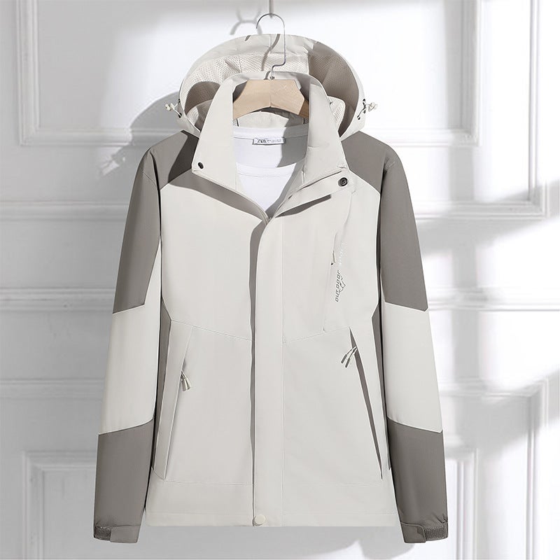 New Korean-Style Single-Layer Charge Clothes Women'S Thin Outdoor Windproof And Rainproof Couple'S Plus Size Jacket Mountaineering Suit For Men - Image 2