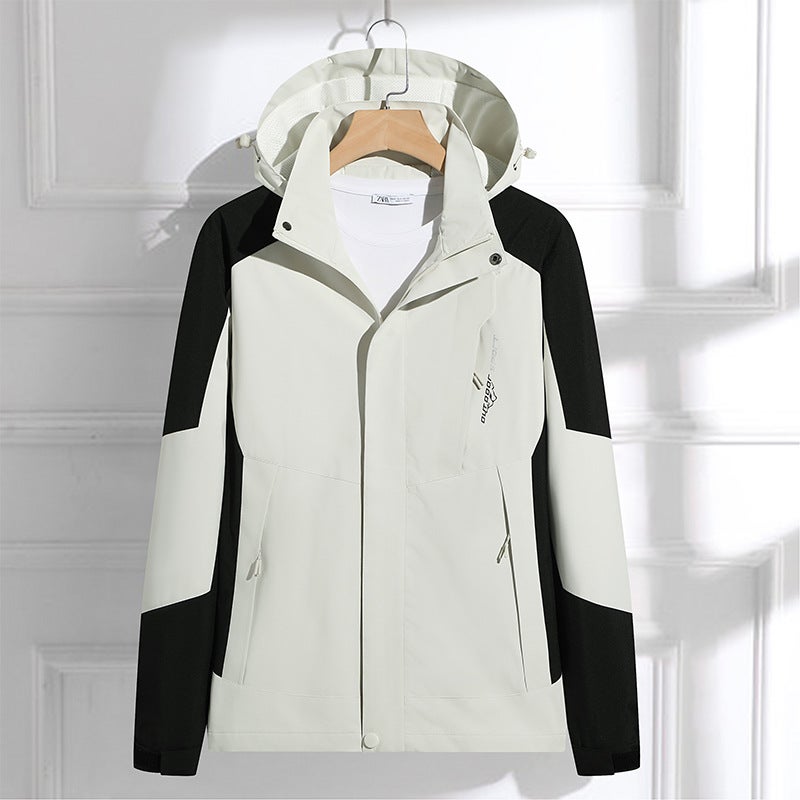 New Korean-Style Single-Layer Charge Clothes Women'S Thin Outdoor Windproof And Rainproof Couple'S Plus Size Jacket Mountaineering Suit For Men - Image 4