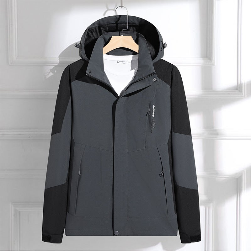 New Korean-Style Single-Layer Charge Clothes Women'S Thin Outdoor Windproof And Rainproof Couple'S Plus Size Jacket Mountaineering Suit For Men - Image 5
