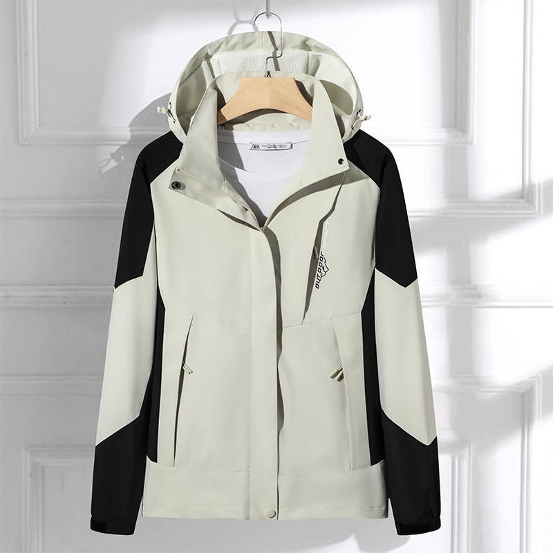 New Korean-Style Single-Layer Charge Clothes Women'S Thin Outdoor Windproof And Rainproof Couple'S Plus Size Jacket Mountaineering Suit For Men - Image 1
