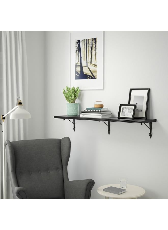 Zaboon Wall Shelf, Brown-Black/Anthracite, 120X30 Cm - Image 2