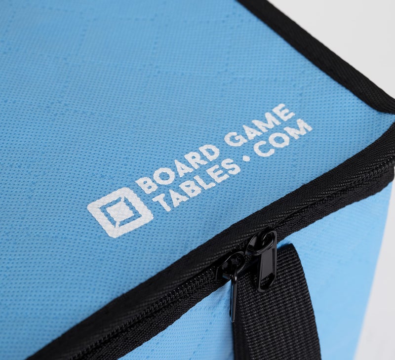 BOARD GAME TABLES.COM Lightweight Board Game Bag [Dual Layer Non-Woven Fabric/Carrying Handle/Zippered Lid/Water Resistant] (Light Blue) - Image 3
