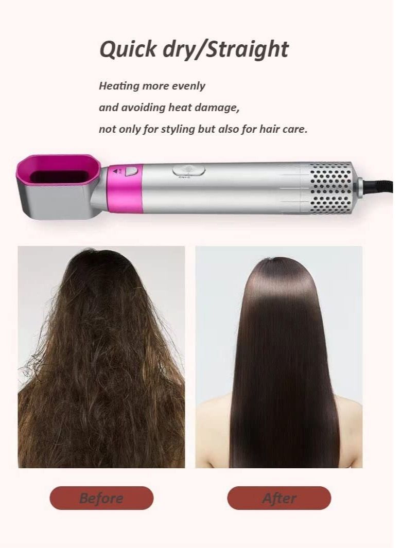 Styler 5 in 1 Hair Dryer Hot Air Brush Styler Negative ​Ion Hair Straightener Volumizer Hair Curler Hot Comb Brush - Image 4