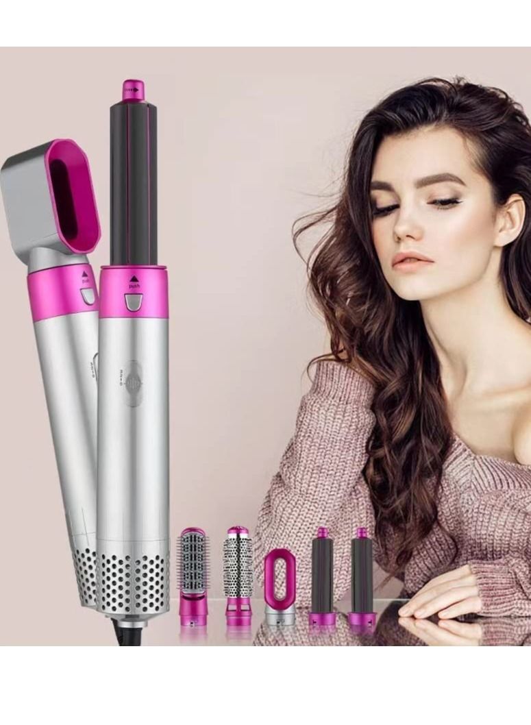 Styler 5 in 1 Hair Dryer Hot Air Brush Styler Negative ​Ion Hair Straightener Volumizer Hair Curler Hot Comb Brush - Image 2