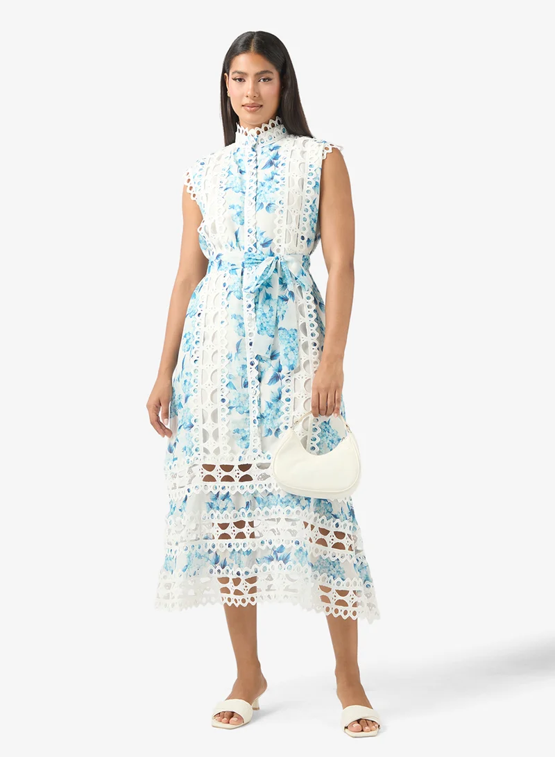 Ella  Shift Dress With Lace Inserts for Women | Best Price UAE