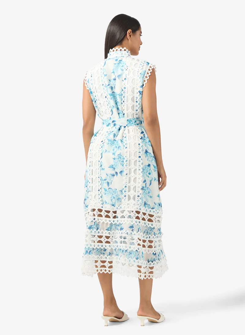 ELLA Shift Dress With Lace Inserts