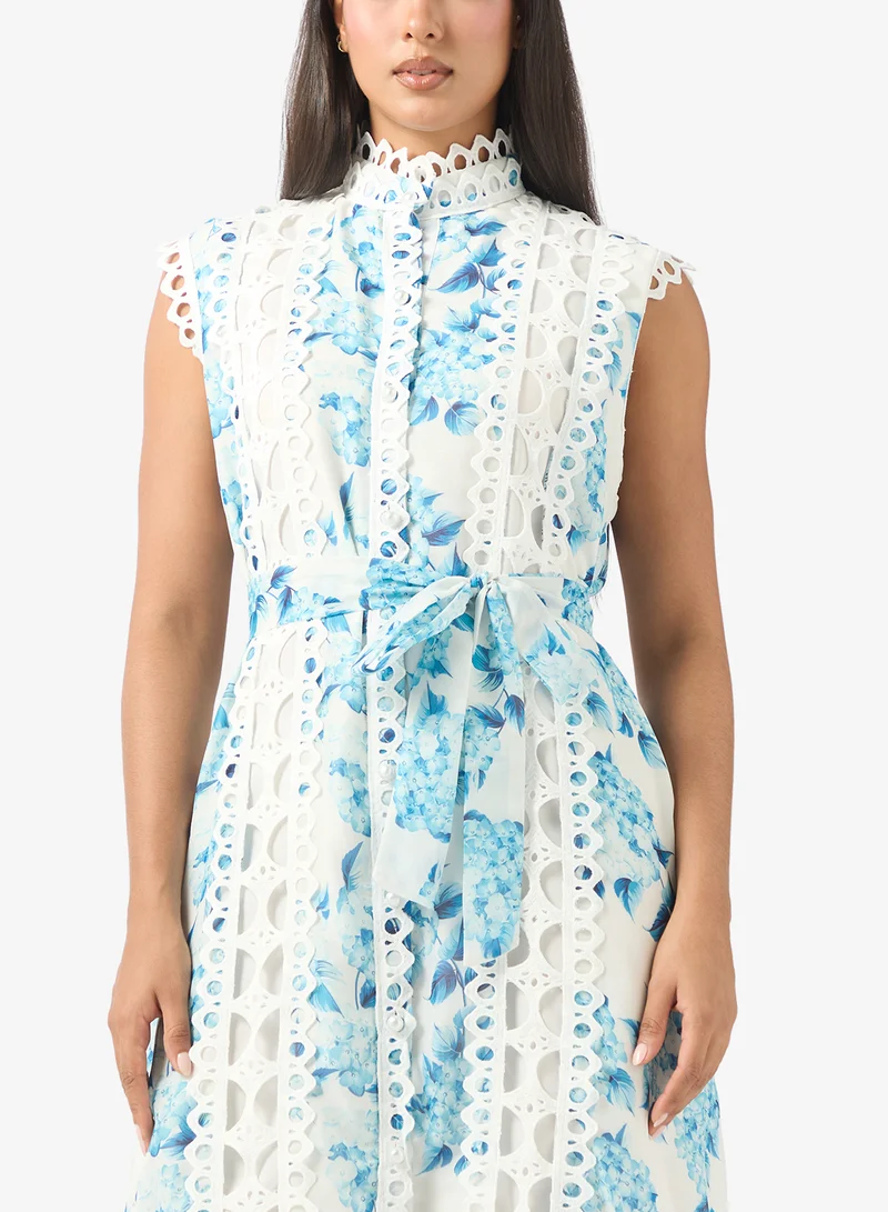 Ella  Shift Dress With Lace Inserts for Women | Best Price UAE