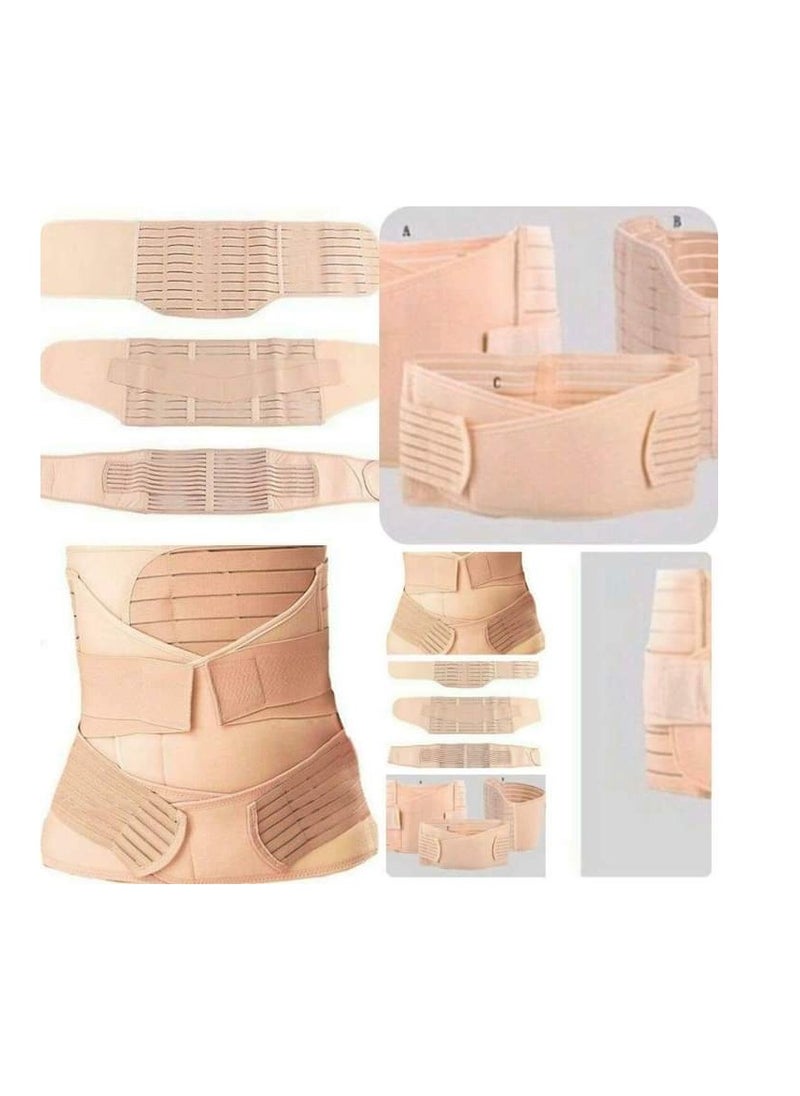 Generic 3 in 1 Postpartum Girdle Support Recovery Belly Band Corset Wrap Body Shaper for After Birth Postnatal C-Section Waist Pelvis Shapewear Wrap Girdle Support Band Belt Body Shaper  measuring  XXL  - Image 1