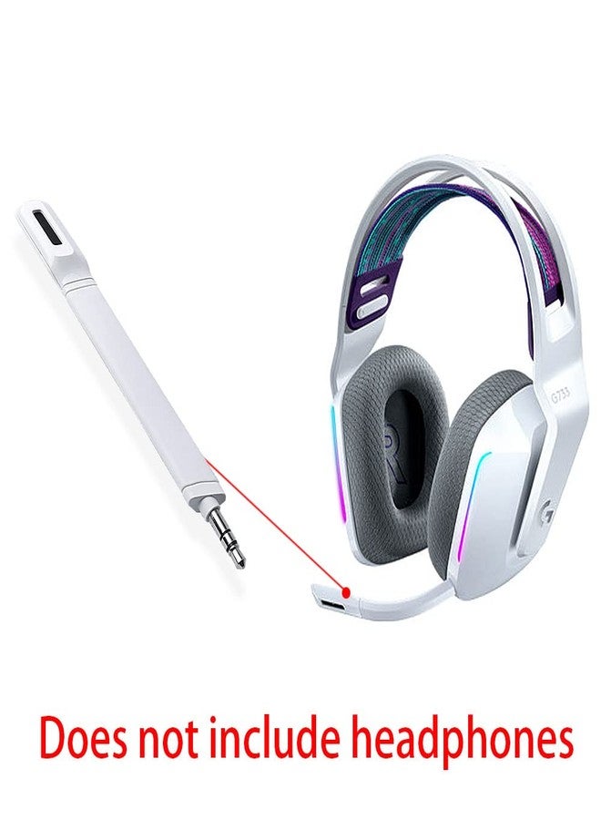 HUYUN ميكروفون HUYUN بديل بصوت كريستالي وعزل للضوضاء متوافق مع سماعة الألعاب Logit G733 Lightspeed RGB (أبيض) - Image 5
