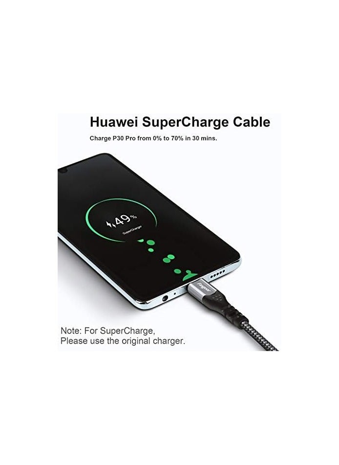 Fasgear - Huawei Super Charge Type C Cable, 1 Pack 6ft 88W USB C Fast Charging Cable for Huawei P60/P50/P40/P30/P20, Mate 60Pro/50/40/30/20, Nova 11/10/9/8, Honor View 20/Magic 2 etc (6 Feet, Black) - Image 1