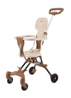 Breathable Easy-To-Fold Lightweight Stroller With Sun Canopy - Brown