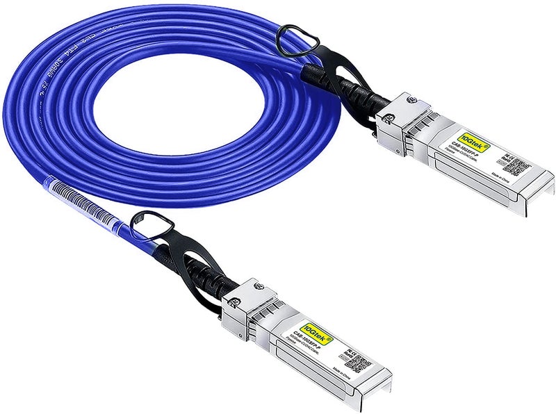 10Gtek [Dark Blue] Colored 10G SFP+ DAC Cable - Twinax SFP Cable for Cisco SFP-H10GB-CU0.5M, Ubiquiti UniFi, D-Link, Supermicro, Netgear, Mikrotik, Fortinet, 0.5-Meter(1.6ft) - Image 1