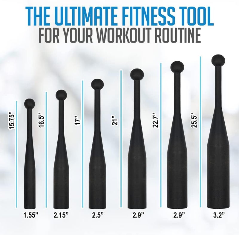 Logest Steel Mace Exercise Club - Heavy Duty Steel Indian Clubs Perfect for Strength Training and Rehabilitation Improves Grip and Full Body Workouts Available in 5 10 15 20 25 30 Pounds - Image 1