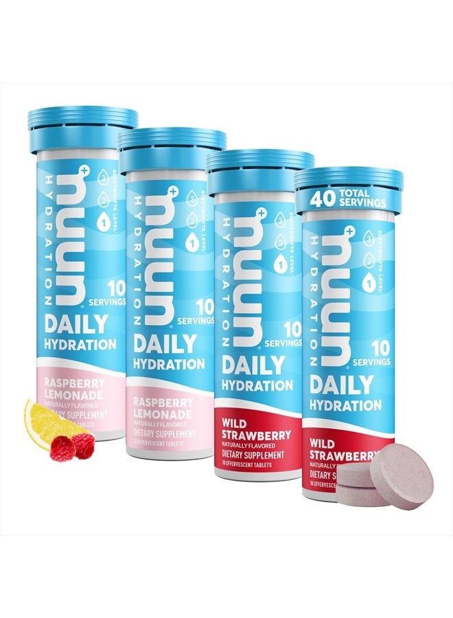 Nuun Hydration Daily, Wellness Electrolyte Tablets, Mixed Berry, 4 Pack (40 Servings)  - Image 1
