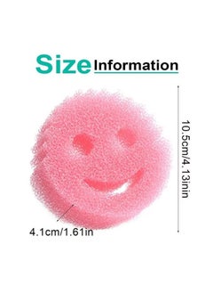 HaHaHai 8 pcs of kitchen smiley face sponge, replacing scratch resistant cloths, used for sinks, bathrooms, and showers  - Image 2