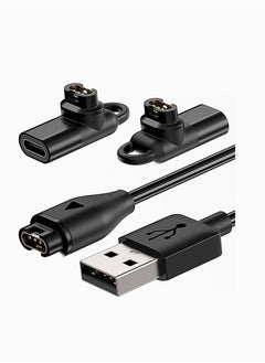 واي آند دي كابل شحن لساعة Garmin مع موصلات شاحن 2X إلى محول Type C ، سلك USB 3.3ft لـ Fenix ​​7 / 7S 7X 6 6S 6X Baro 5S Plus 5/5 5X غريزة 2 2S Vivoactive 4 4S 3 إلخ  - Image 1