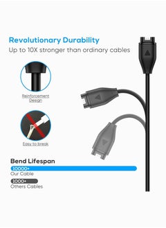 واي آند دي كابل شحن لساعة Garmin مع موصلات شاحن 2X إلى محول Type C ، سلك USB 3.3ft لـ Fenix ​​7 / 7S 7X 6 6S 6X Baro 5S Plus 5/5 5X غريزة 2 2S Vivoactive 4 4S 3 إلخ  - Image 5