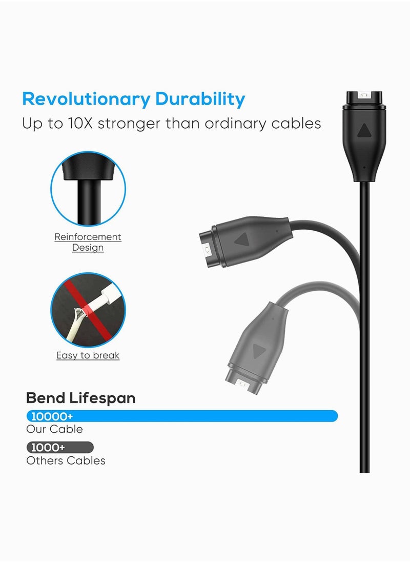واي آند دي كابل شحن لساعة Garmin مع موصلات شاحن 2X إلى محول Type C ، سلك USB 3.3ft لـ Fenix ​​7 / 7S 7X 6 6S 6X Baro 5S Plus 5/5 5X غريزة 2 2S Vivoactive 4 4S 3 إلخ  - Image 5