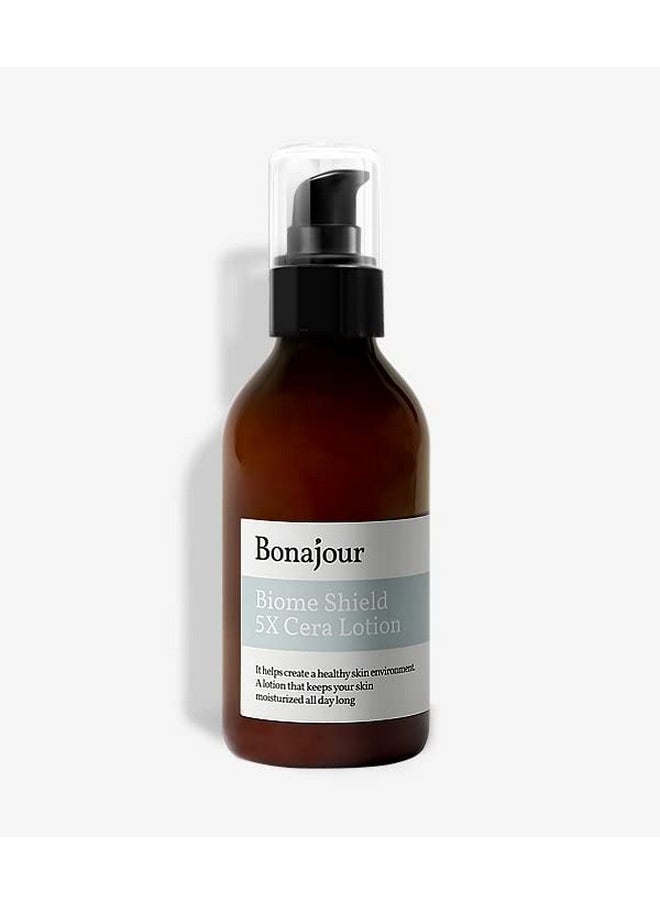 بوناجور BONAJOUR] لوشن Biome Shield 5X Cera، 5 طبقات من السيراميد للعناية بالترطيب والترطيب، 5.27 أونصة سائلة  - Image 1