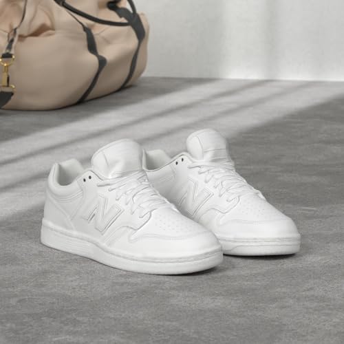 New Balance Unisex-Adult BB480 V1 Sneaker, White/White/White, 7 - Image 2
