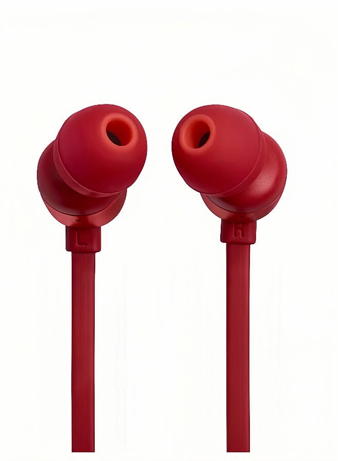 JBL Tune 310C USB-C Wired Hi-Res In-Ear Headphones - Red - Image 2