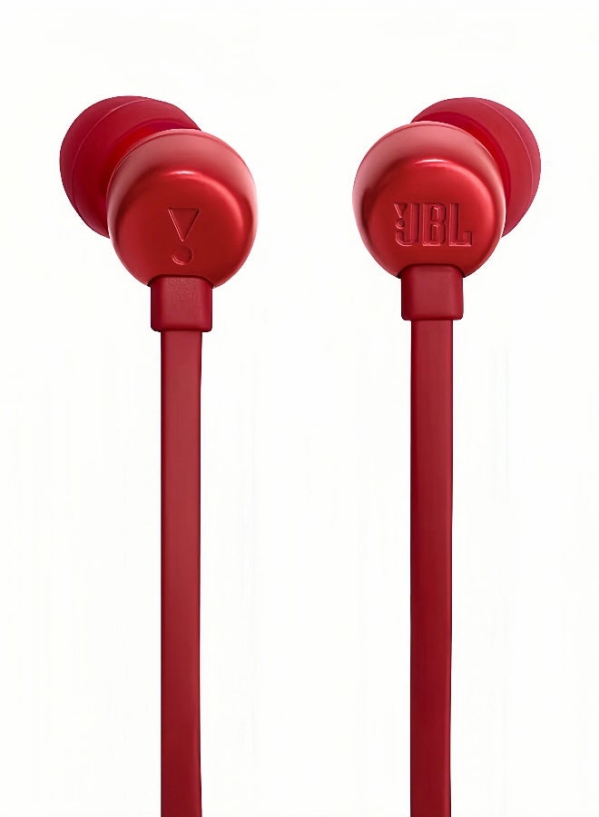 JBL Tune 310C USB-C Wired Hi-Res In-Ear Headphones - Red - Image 3