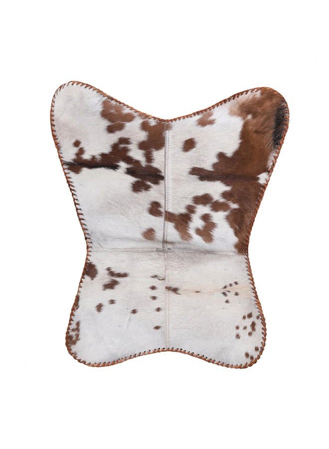 cuero Handmade Leather Butterfly Chair Living Room - Side Hand Stich Leather Chair Butterfly Brown White Chair - Image 3