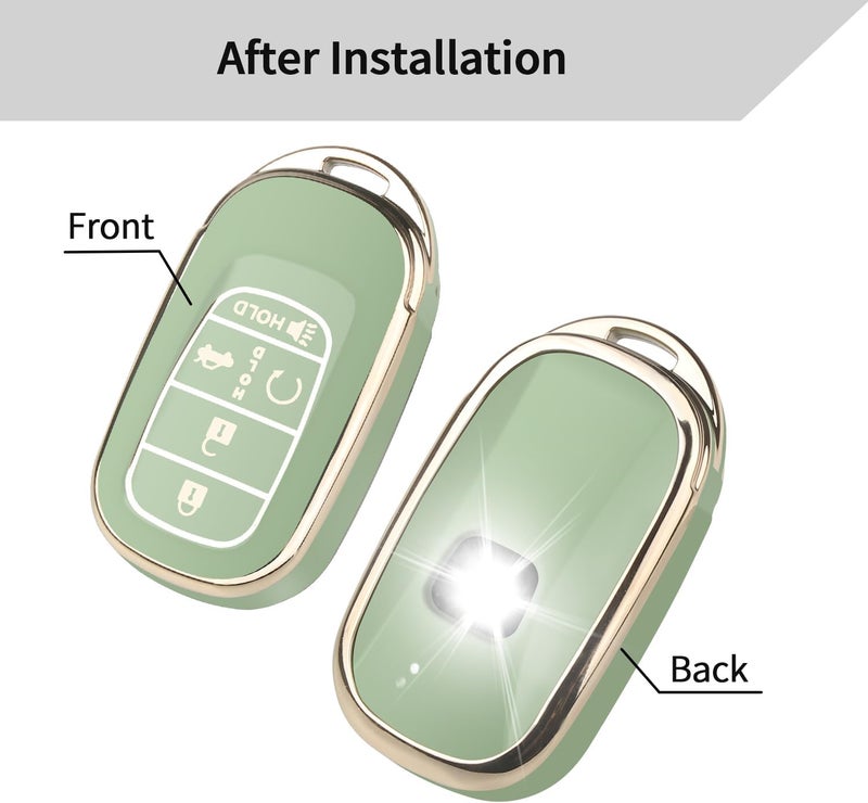 QBUC for Honda Key fob Cover with Keychain,Compatible with 2022 2023 2024 2025 Honda Accord Civic HRV CRV Pilot - Image 3