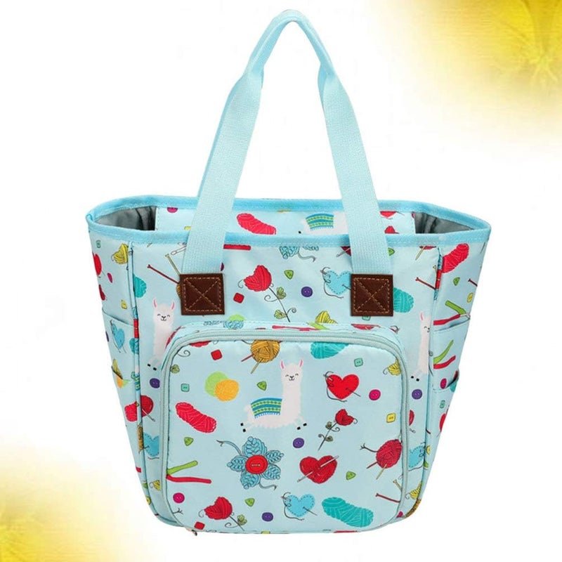 كلاراكو حقيبة تخزين خيوط الحياكة من كلاركو، مشروع الخياطة والتطريز، حقيبة يد، خطافات الكروشيه، إبر الحياكة ومنظم الملحقات - Image 5