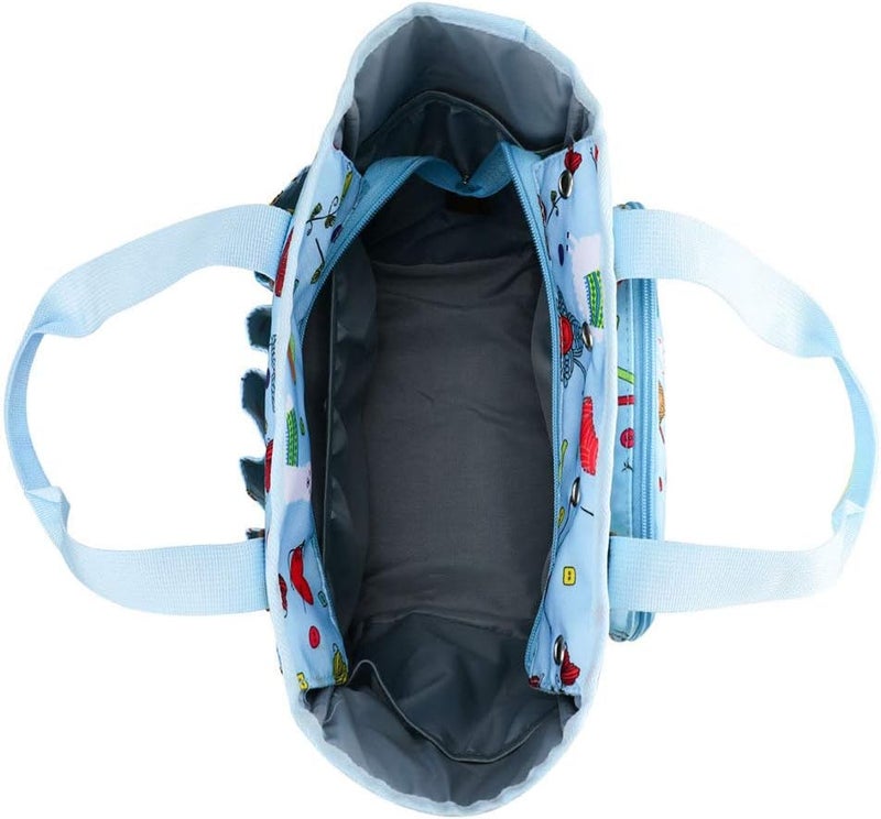 كلاراكو حقيبة تخزين خيوط الحياكة من كلاركو، مشروع الخياطة والتطريز، حقيبة يد، خطافات الكروشيه، إبر الحياكة ومنظم الملحقات - Image 3