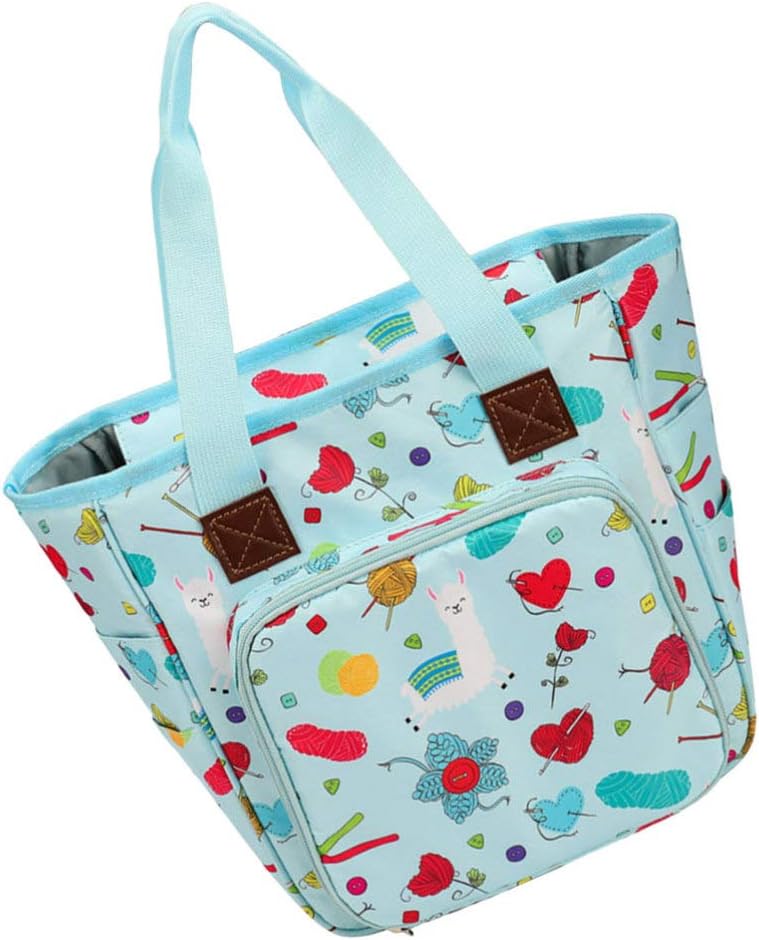 كلاراكو حقيبة تخزين خيوط الحياكة من كلاركو، مشروع الخياطة والتطريز، حقيبة يد، خطافات الكروشيه، إبر الحياكة ومنظم الملحقات - Image 4