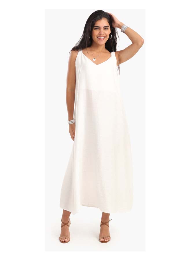 Chic V-Neck Midi Dress