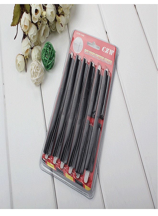 Door anti-collision strip, door side adhesive, car door side anti-collision strip, anti-collision strip, anti-friction strip, universal car sticker, 8 strips, black - Image 1
