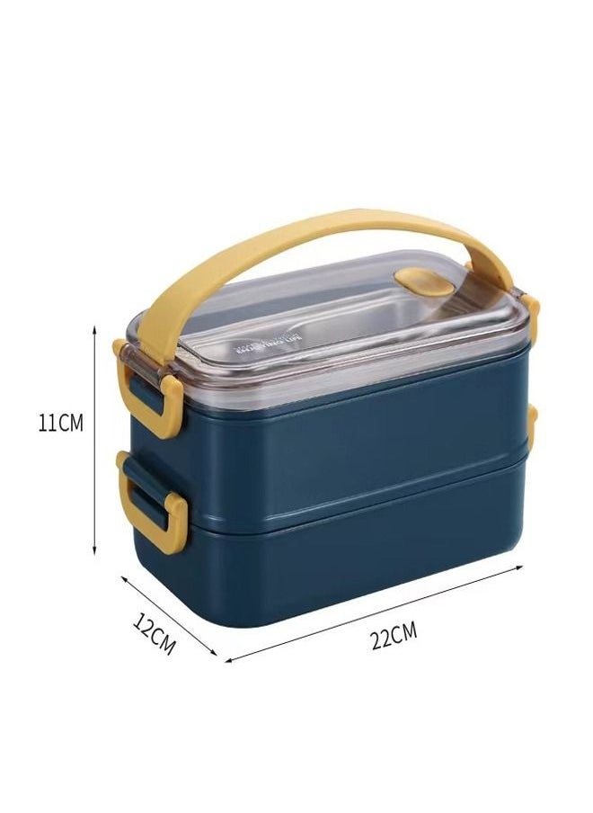 fashionhome Portable 1-2 Layer  Stainless Steel Leakproof Food Storage Container Bento Lunch Box For Kids And Adults  - Image 5