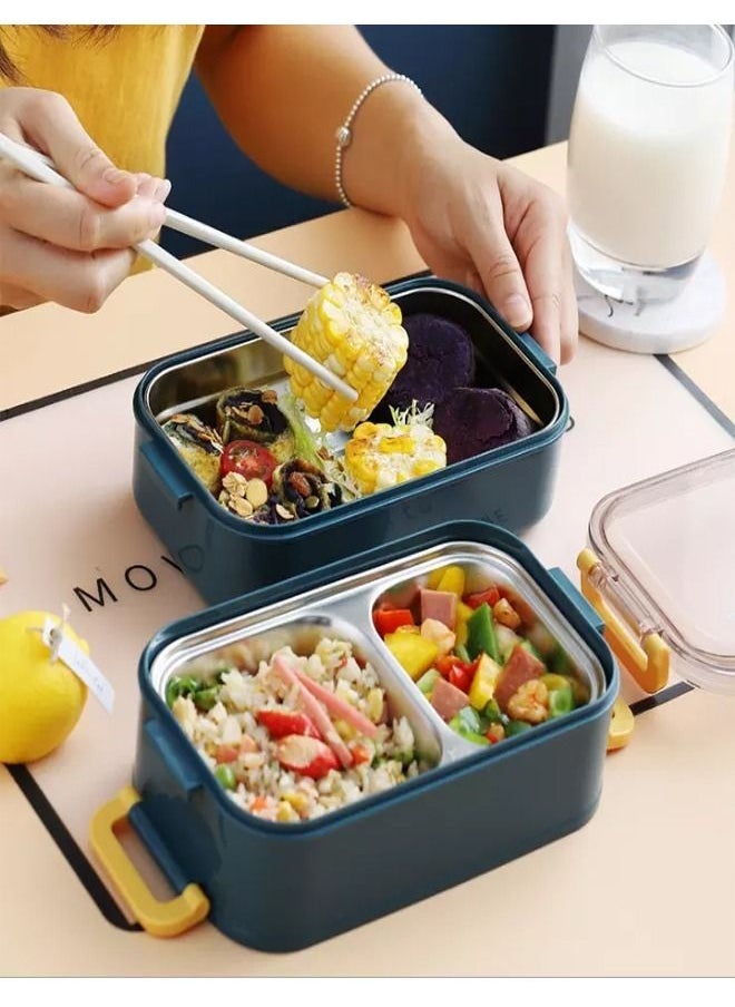fashionhome Portable 1-2 Layer  Stainless Steel Leakproof Food Storage Container Bento Lunch Box For Kids And Adults  - Image 2