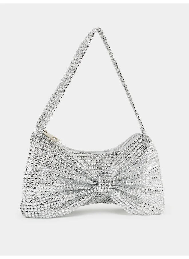 Styli Styli Embellished Ribbon Shoulder Bag