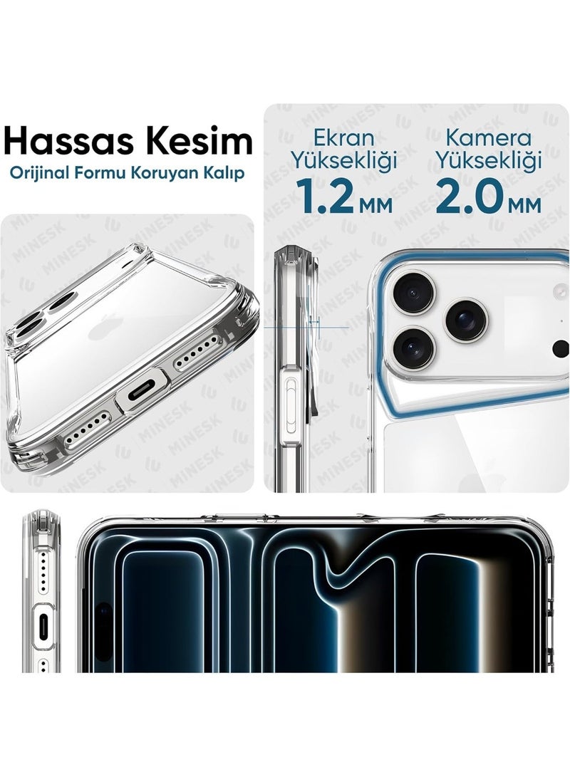 Gear4 Crystal Palace Compatible with for iPhone 17 Pro Max 6.9-Inch Case, Advanced Impact Protection with Technology, Anti-Yellowing, Phone Cover – Transparent - Image 3